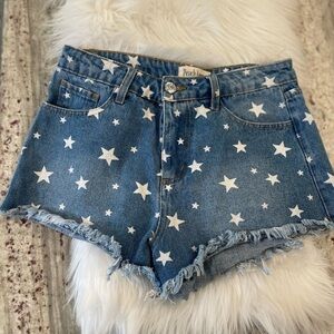Peach Love California -  Star Denim Shorts - Size Medium